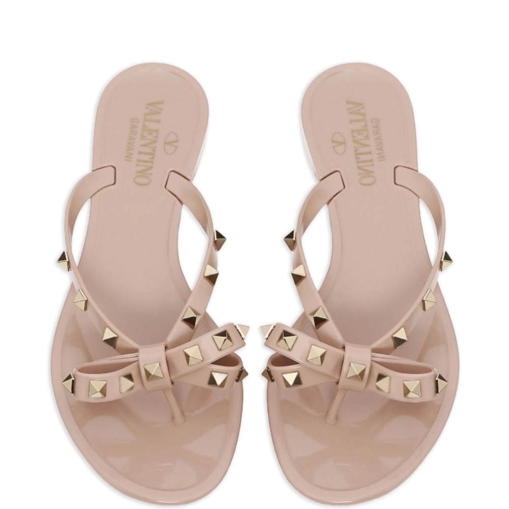 Valentino Women's Pink Studded Sandals